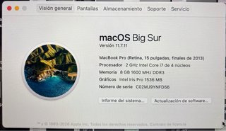 MacBook Pro 15 Retina Finales 2013