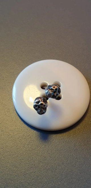 PLATA PENDIENTES CALAVERAS