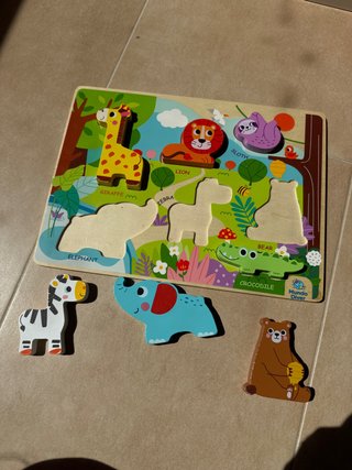 Puzzle madera animales Mundo Diver