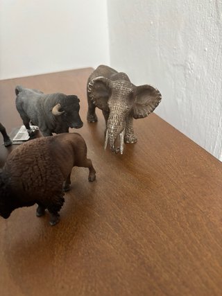 Lote 4 figuras PVC Animales DeQube