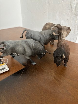 Lote 4 figuras PVC Animales DeQube