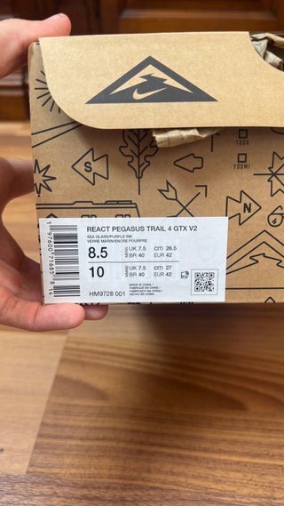 Nike React Pegasus Trail 4 GTX V2 Talla 42