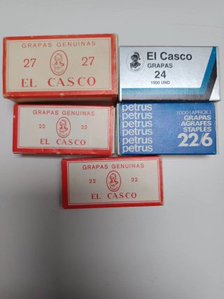 5 Cajas de Grapas El Casco y Petrus