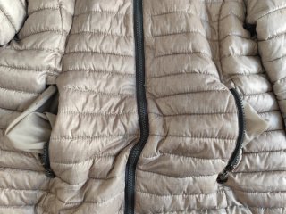 Chaqueta beige brillante mujer XXL