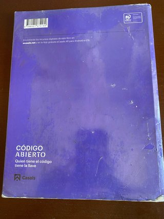 Libro Lengua 4 ESO Ed. Casals Código abierto