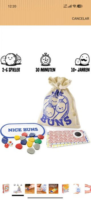 Juego de mesa dados Nice Buns sin abrir
