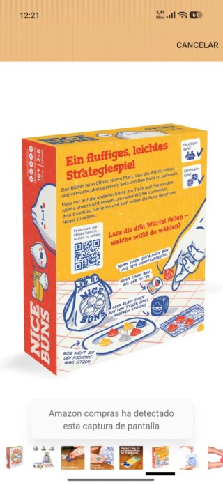 Juego de mesa dados Nice Buns sin abrir