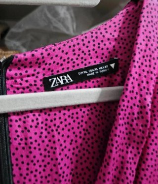 Vestido Zara Mujer Rosa Estampado