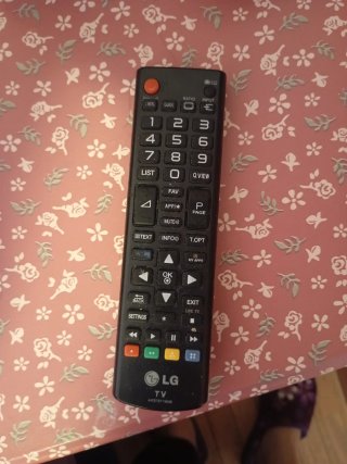Televisor LG Negro y Azul 40× 65 cm con mando