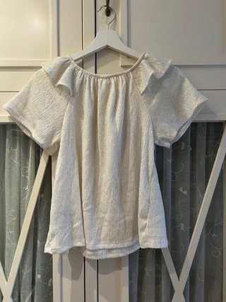 Blusa Zara Crema Brillo Dorado
