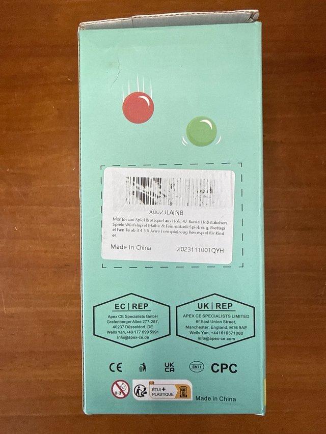Juego Torre Montessori Madera 42 Palitos