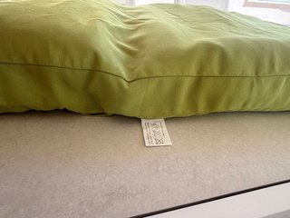 Conjunto 4 cojines sillones (2 verdes, 2 rojos)
