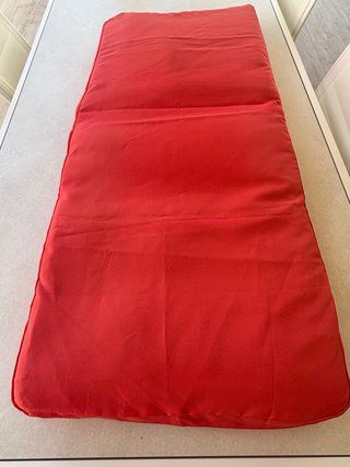 Conjunto 4 cojines sillones (2 verdes, 2 rojos)