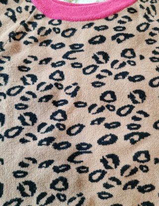 Pullover crop maculato taglia unica