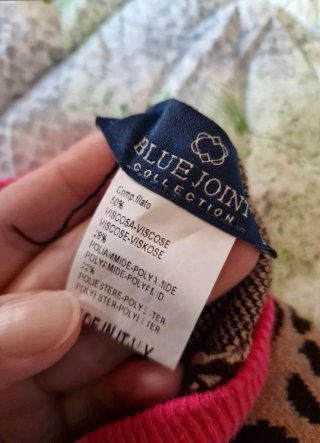 Pullover crop maculato taglia unica