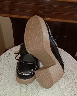 Zapatos charol negros plataforma