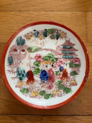Tetera y azucarera japonesa antigüo de porcelana