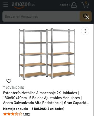 Estanterías Metálicas Galvanizadas - Dos Unidades