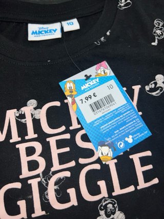 Crop Top Mickey Best Giggle Negro
