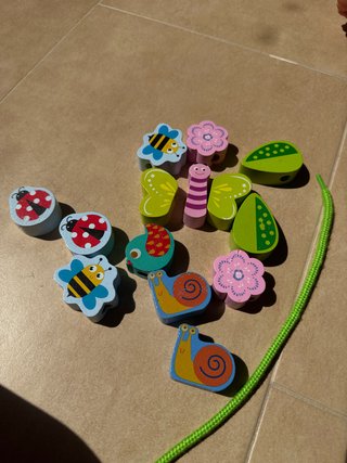 Juego motricidad fina madera animales