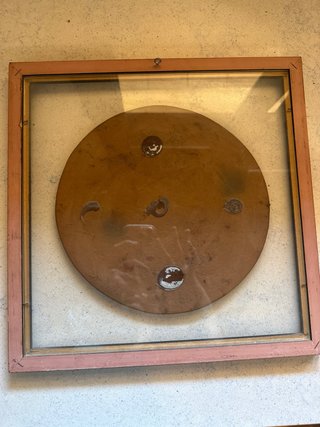 Dos Cuadros Decorativo Cerámica y Metal