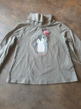 2 Camisetas cuello alto niña T.3 años