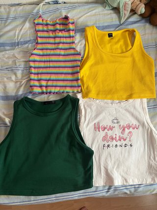 Lote 4 camisetas tirantes mujer