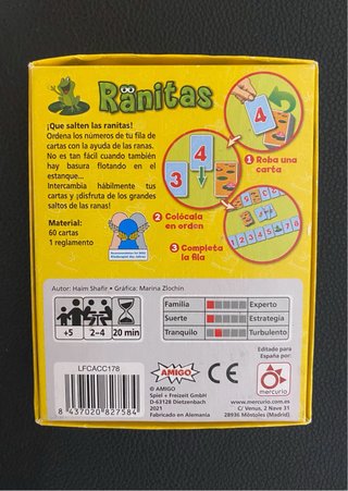 Juego de mesa infantil Ranitas