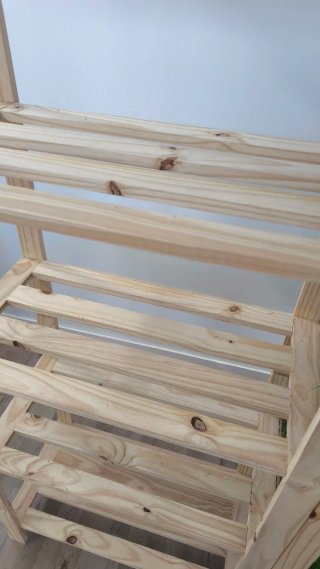 Estantería madera pino 5 baldas