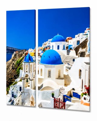 CUADRO EN LIENZO ISLA DE SAN TORINI (GRECIA)