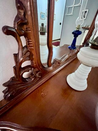 Consolle con specchiera intagliata