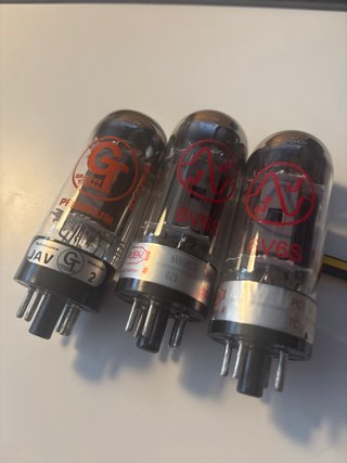 3 Válvulas 6V6 Groove Tubes y Ruby