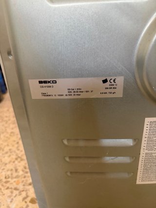 Horno de gas Beko blanco