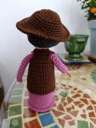 Leñador crochet para Belén