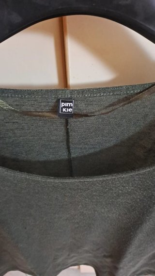 Maglia Pimkie verde militare manica 3/4 taglia S