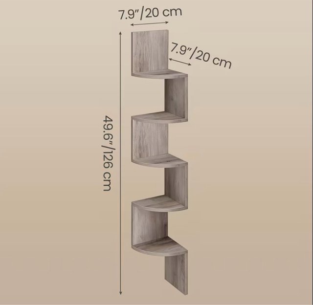 Scaffale galleggiante in legno