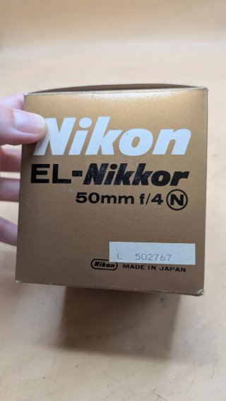 Nikon EL-Nikkor 50mm f/4 N Objetivo Nuevo