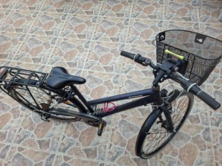 Bicicleta Urbana B'TWIN Azul con Cesta