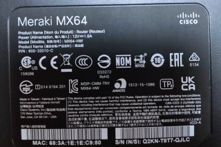 Cisco Meraki MX64-HW Security & SD-WAN