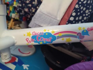 Bicicleta de equilibrio infantil rosa