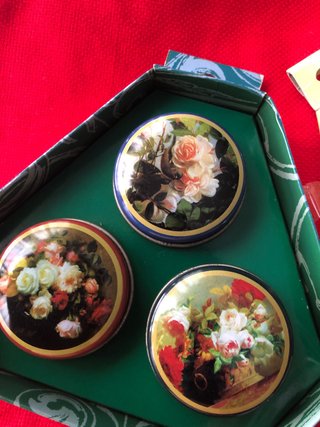 Cajitas Pastillas Vintage Florales Set 6
