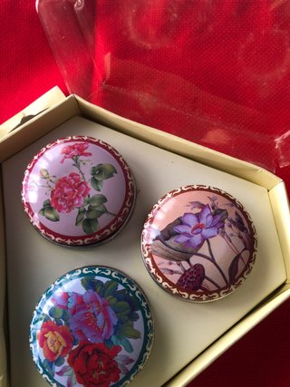Cajitas Pastillas Vintage Florales Set 6