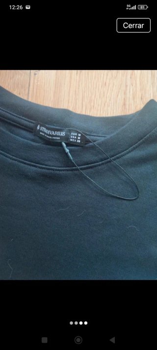 Camiseta Stradivarius Algodón Negra nueva