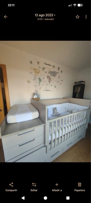 Maxicuna con cama nido y cajones convertible cama