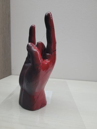 Mano Corna Portafortuna Rossa
