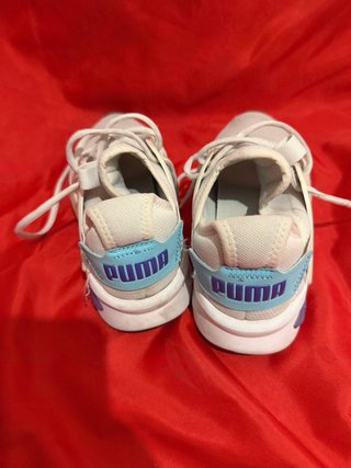 Zapatillas Puma Mujer Blancas y Turquesa