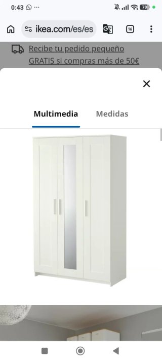 Armario ropero blanco Ikea