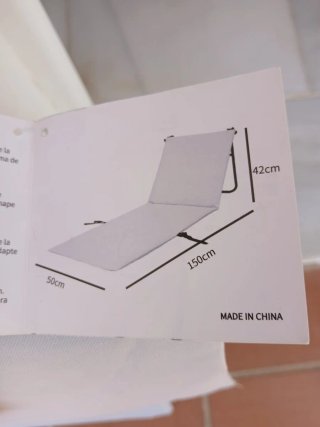 Silla Playa Plegable Gris