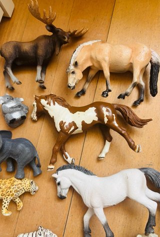 Lote 62 animales, la mayoría Schleich