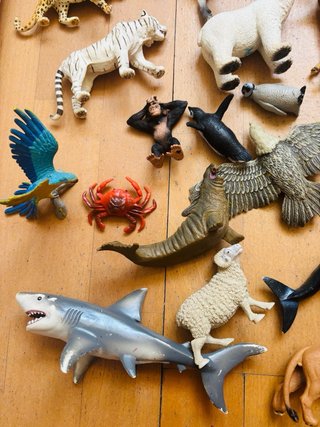 Lote 62 animales, la mayoría Schleich